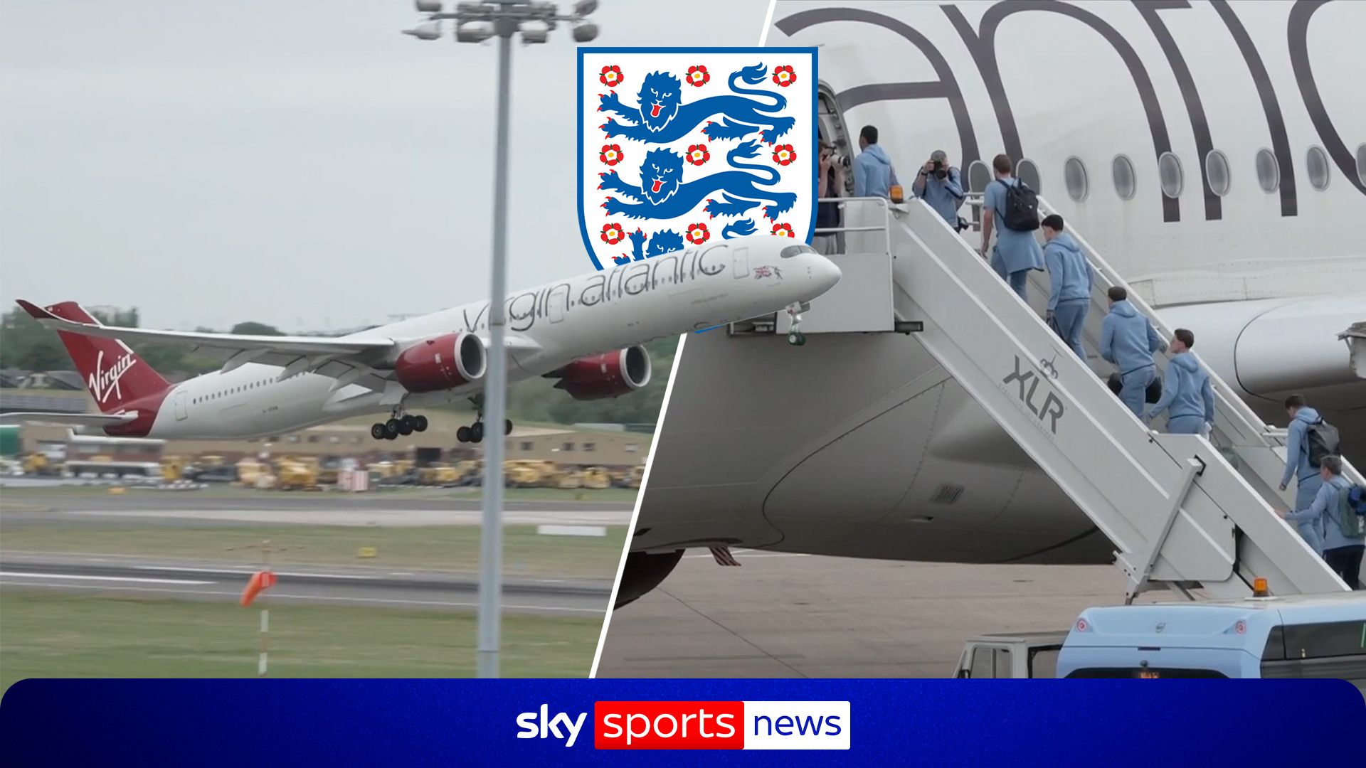 On their way! England fly out to Miami ahead of World Cup preparations
