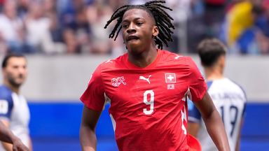 Johan Manzambi came off the bench to score twice in Switzerland's thumping win