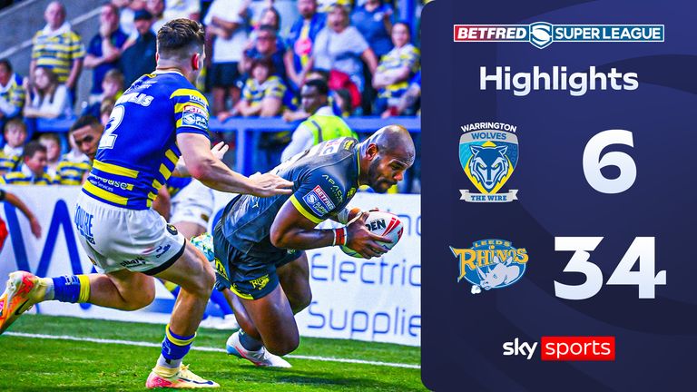 Highlights of the Super League match between Warrington Wolves and Leeds Rhinos