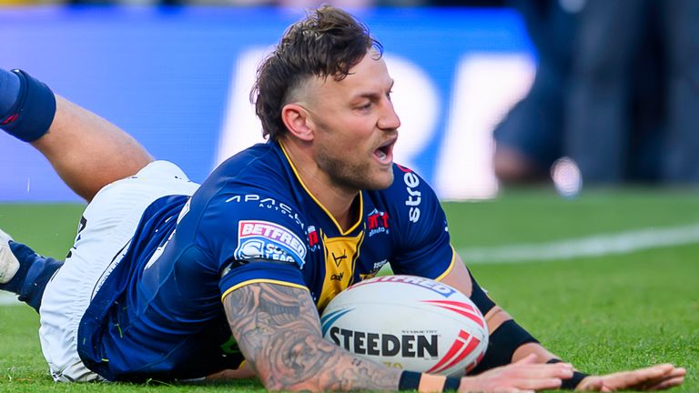 Leeds' Chris Hankinson slid in for their first try as a number of first-half chances passed the hosts by