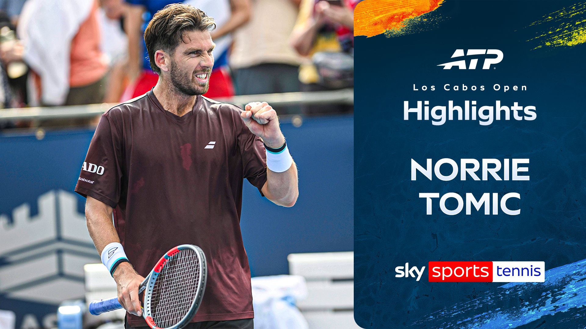 Norrie thrashes Tomic at Los Cabos Open to reach first semi-final of 2026