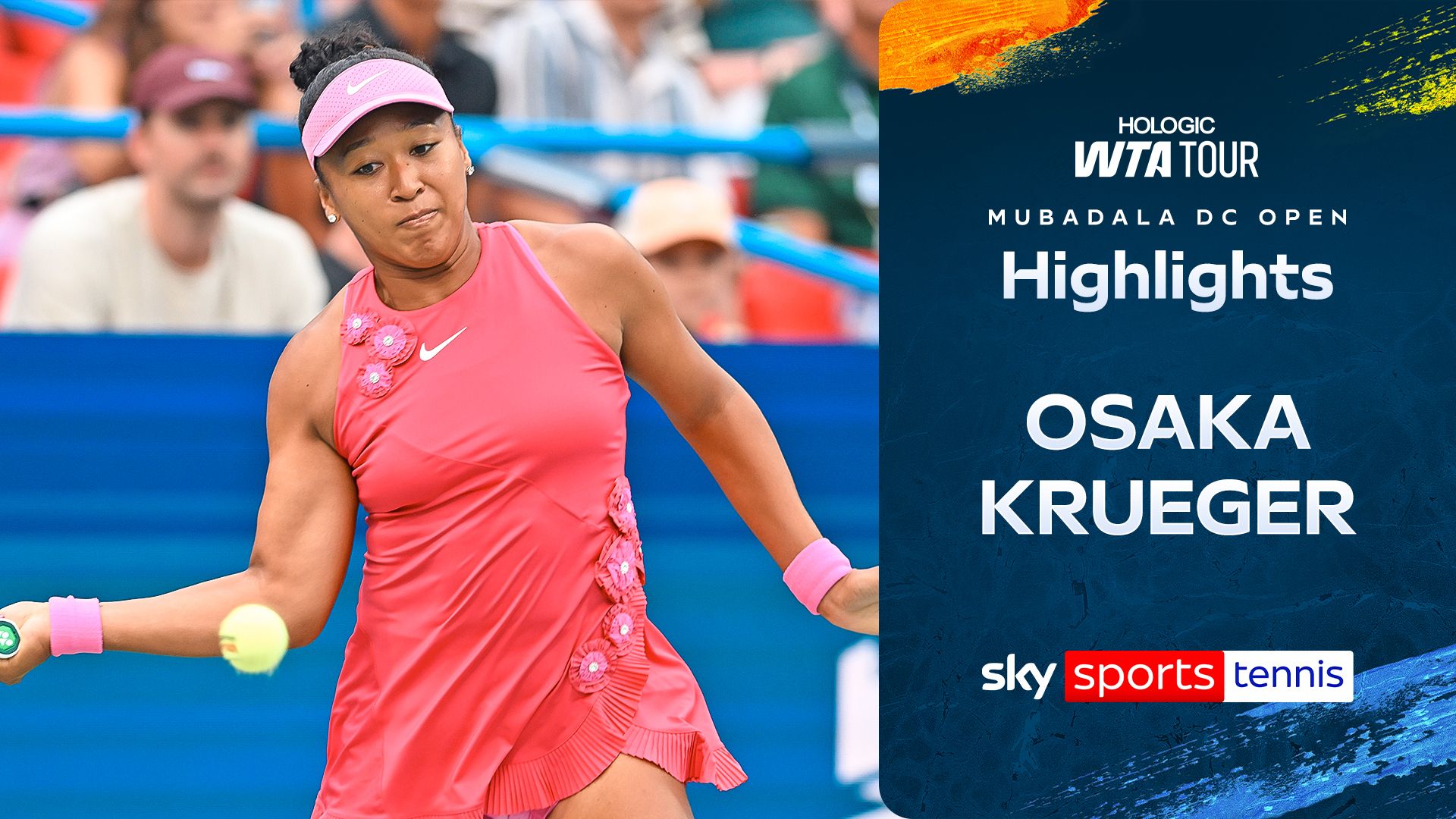 Osaka reaches first Washington quarter-final as Krueger retires with injury