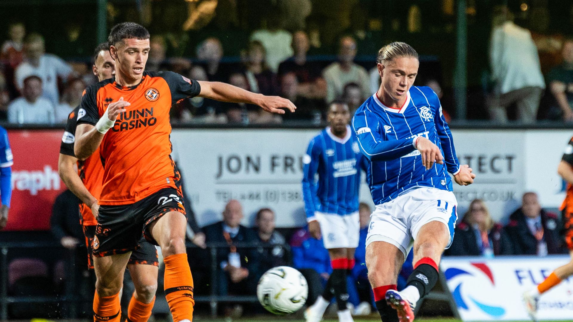 Aasgaard fires Rangers level vs Dundee Utd LIVE!