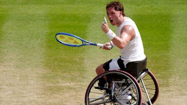Alfie Hewett is into the Wimbledon men's wheelchair doubles final