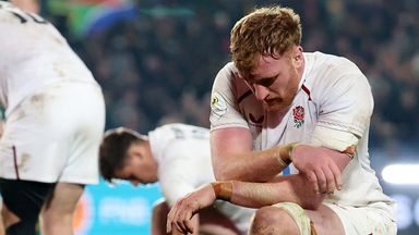 A dejected Ollie Chessum at full-time at Ellis Park