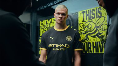 Erling Haaland in Man City's 26/27 away kit (picture courtesy of Puma)