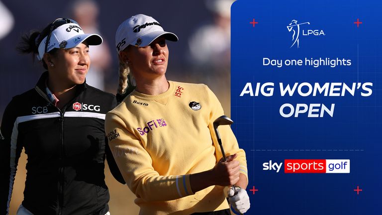 Highlights from the opening round of the AIG Women's Open, where Jeeno Thitikul grabbed the early advantage 