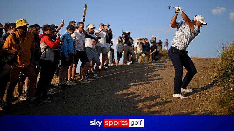 Lucas Herbert found himself having to take a drop but he hit an incredible recovery shot onto the green to remain in contention at The Open