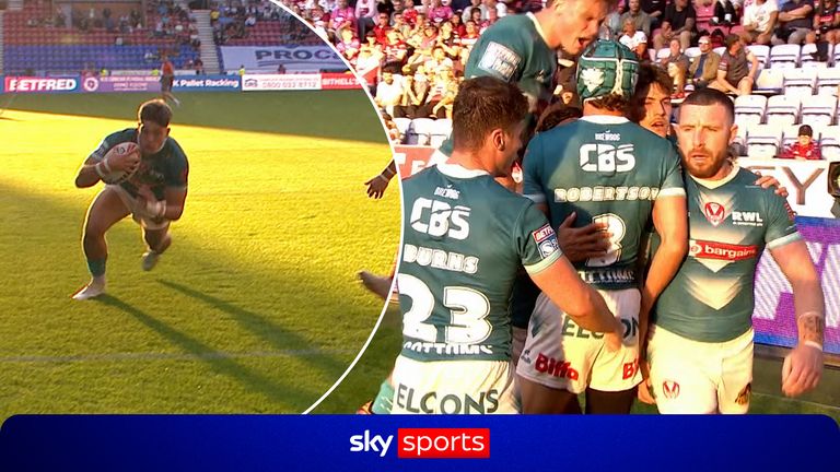St Helens stun Wigan again as Jacob Douglas goes over for his second of the night