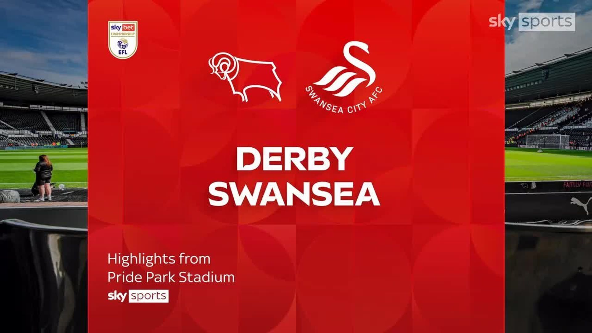 Swansea continue unbeaten start with big win at Derby 