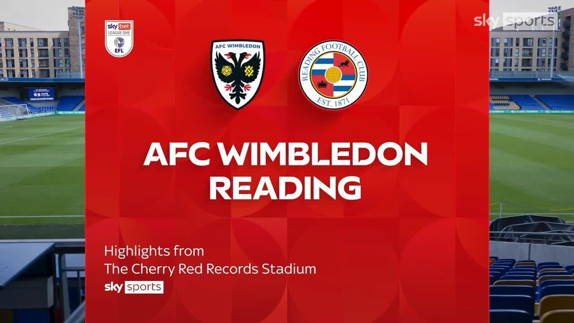 AFC Wimbledon 0-0 Reading