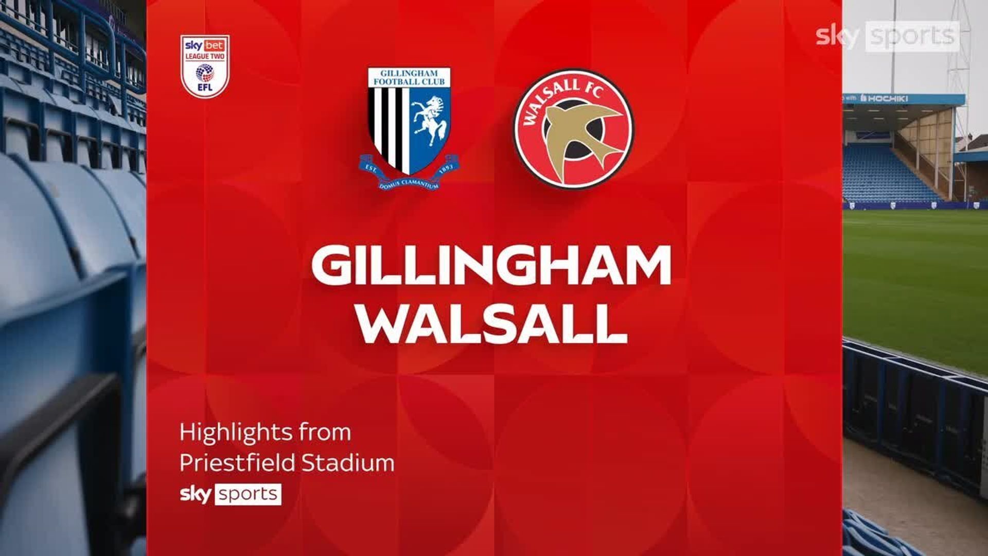 Gillingham 0-3 Walsall 