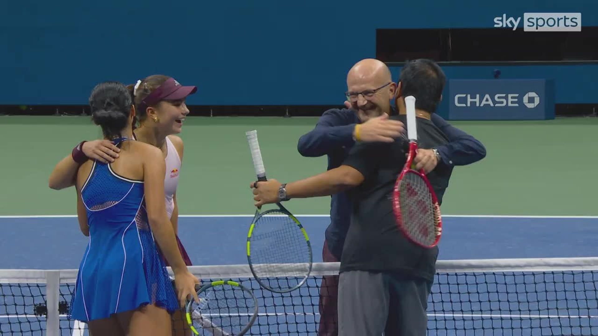 Like father, like daughter? Eala and Jovic bring out their dads in US Open exhibition match