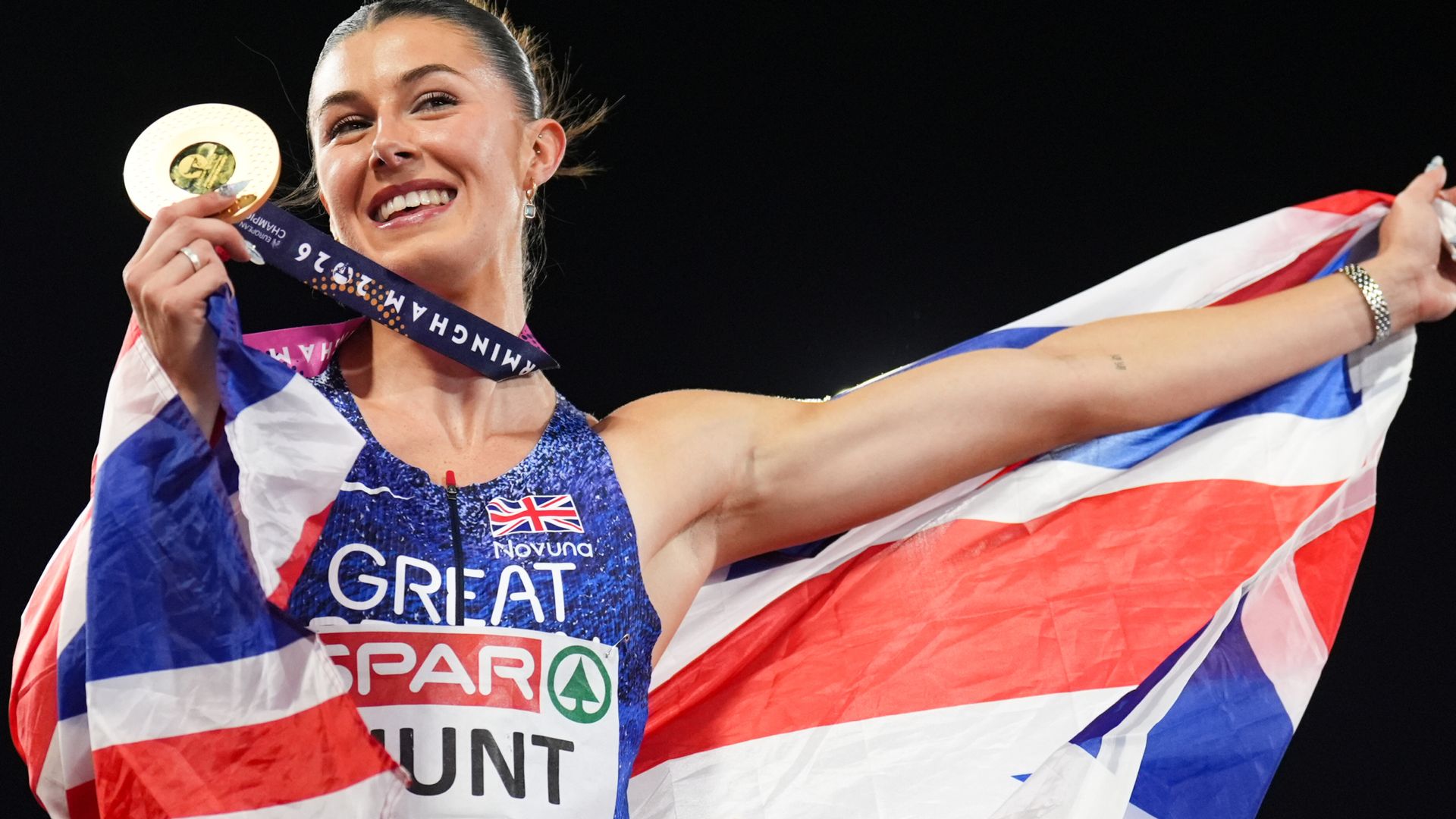 Britain's Hunt claims European Championships 100m gold