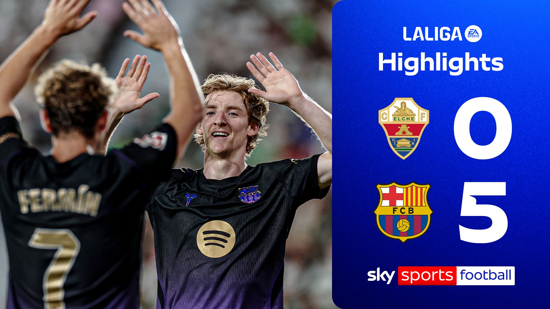 Gordon shines on Barca debut with two assists in five minutes