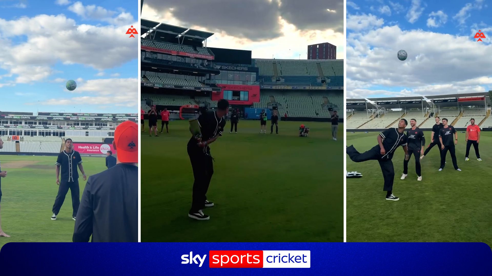 Jude's trial for The Hundred? Bellingham displays his cricket skills