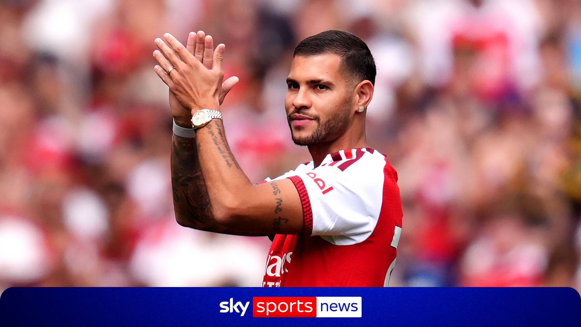 'BRUNO, BRUNO!' Guimaraes unveiled to ecstatic Arsenal fans!