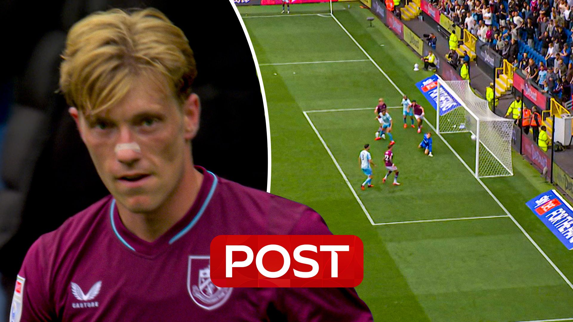 SO close! Flemming denied by the post as West Ham hold on
