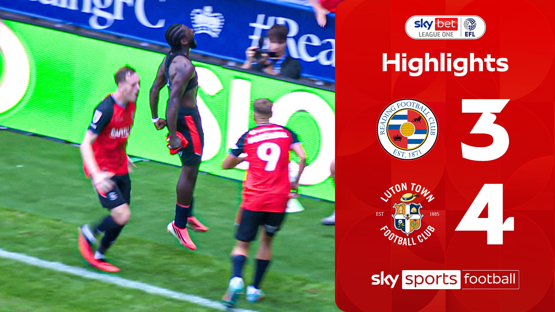 Luton STUN Reading with INCREDIBLE comeback