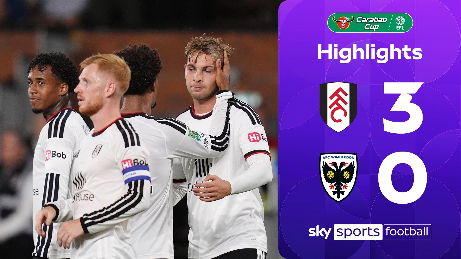 Fulham fly past Wimbledon on way to third round