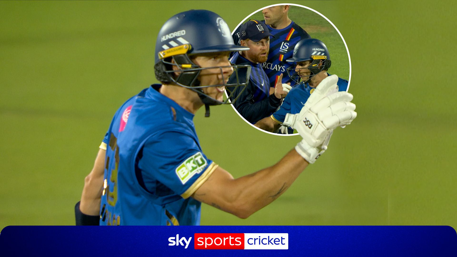'FEISTY!' Tempers flare between former England team-mates after final ball!