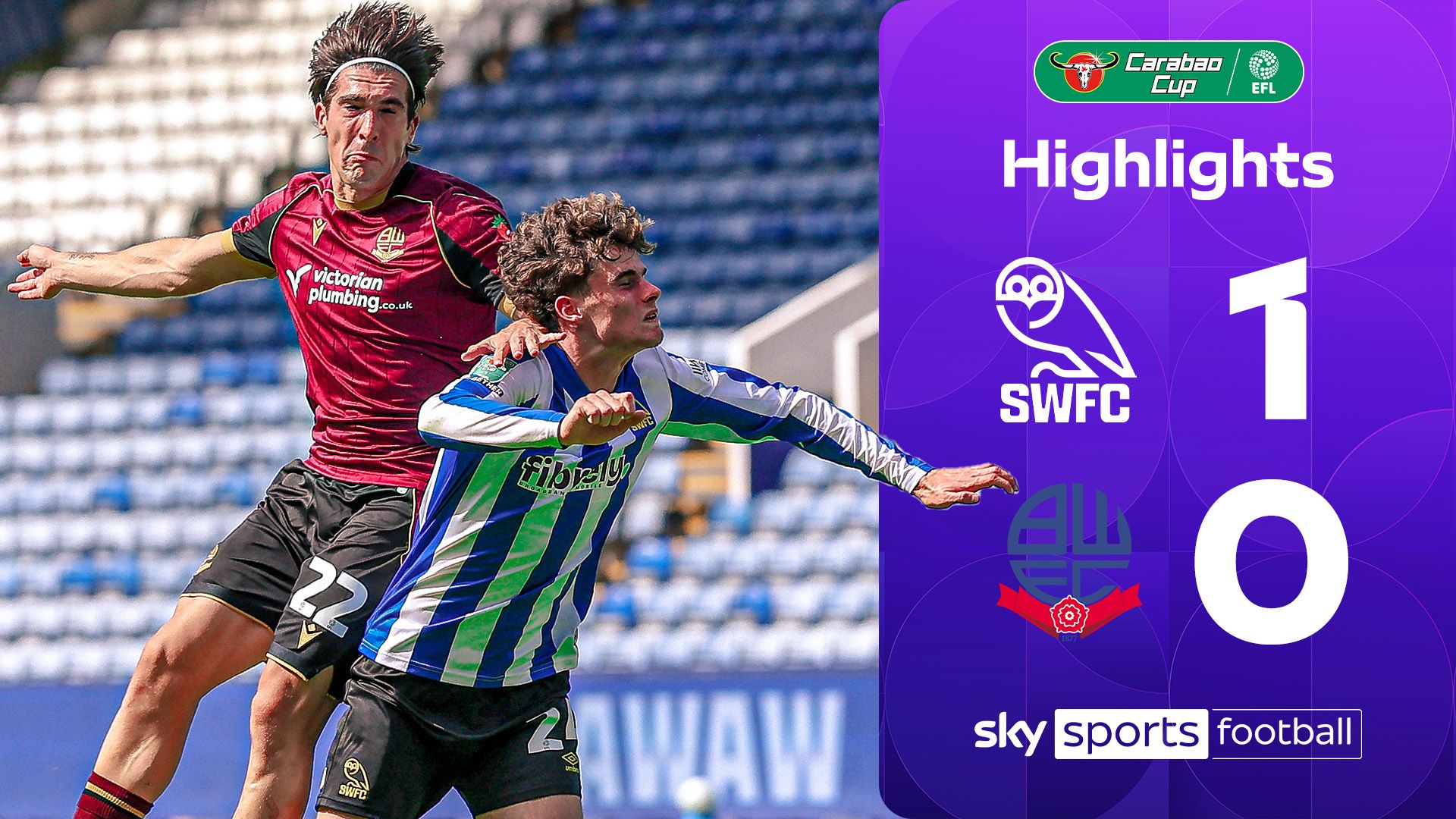Sheffield Wed's goal against ten-man Bolton sees them through