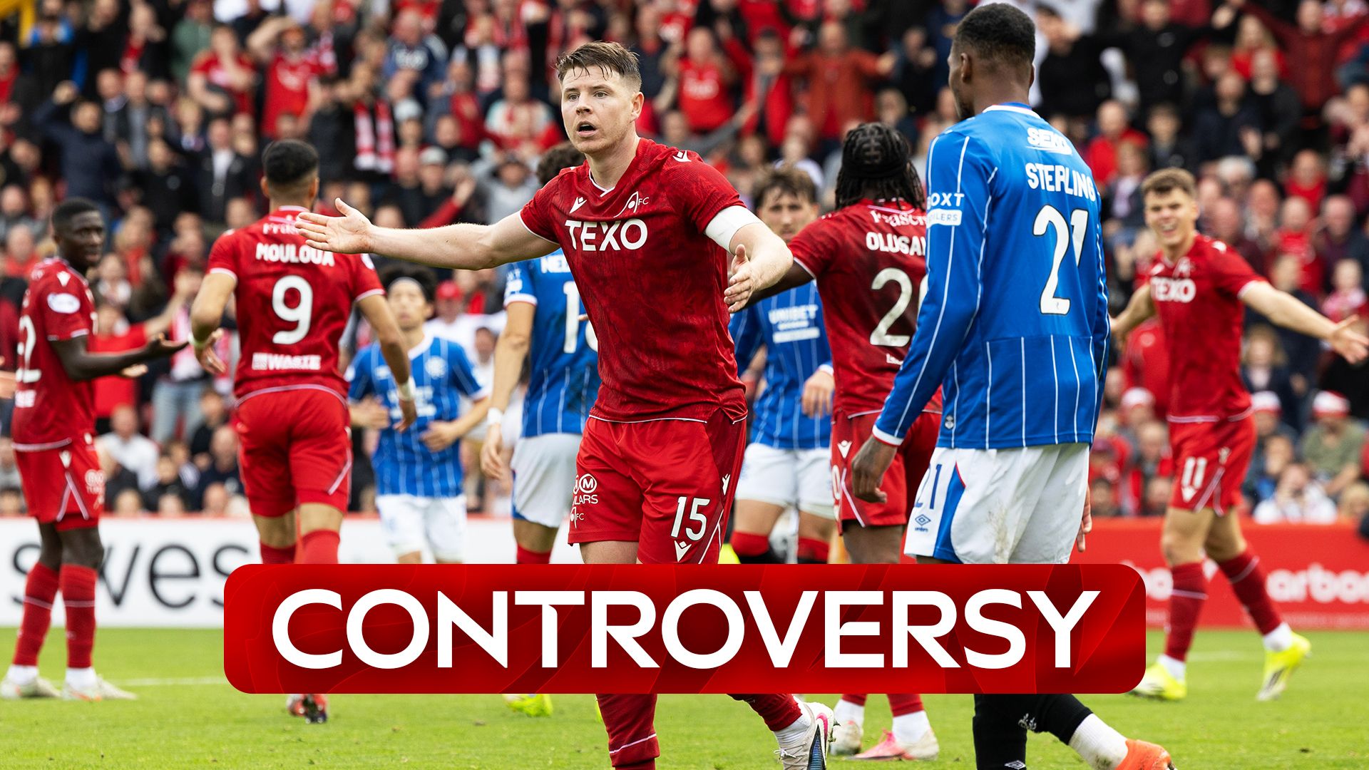 'It's not good for Aberdeen!' | Nisbet's equaliser ruled out for foul on Sterling