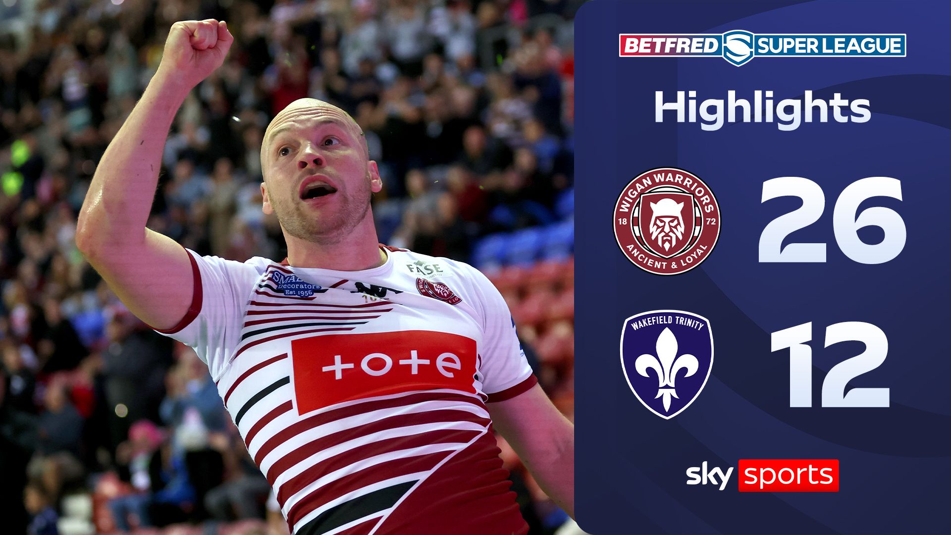 Wigan extend their winning streak to go top of the table