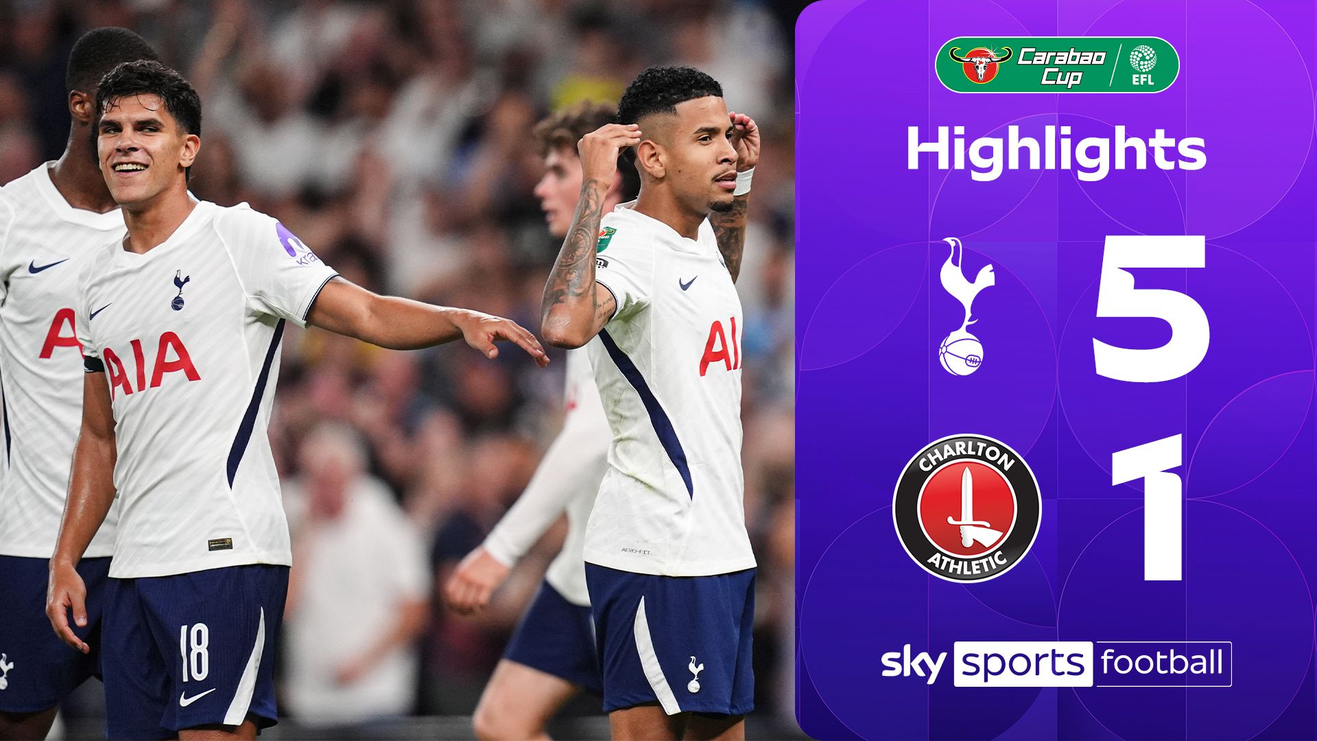 Savio scores on debut as Spurs ease into Carabao Cup third round