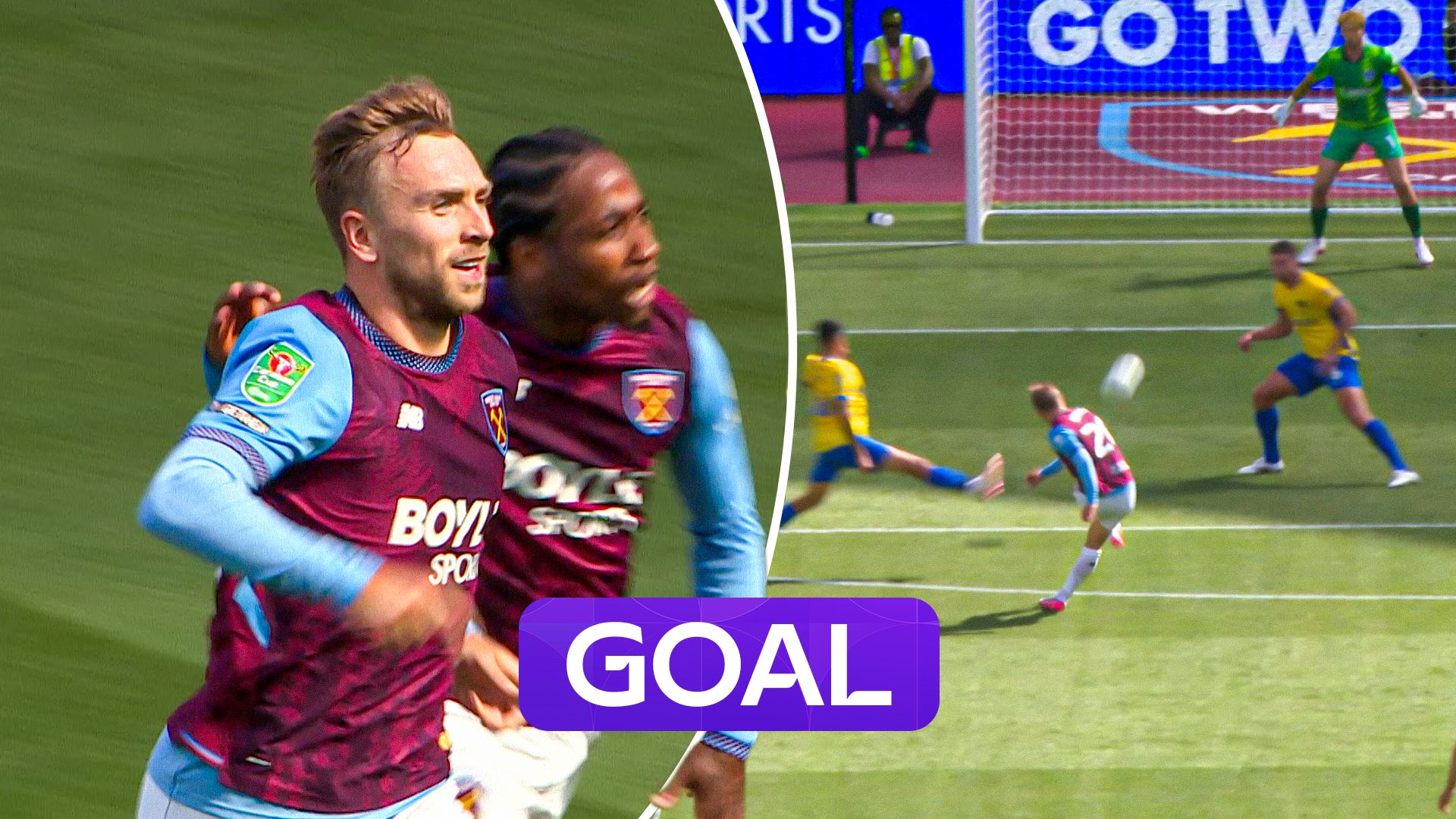 Bowen's deflected curler puts West Ham in front!
