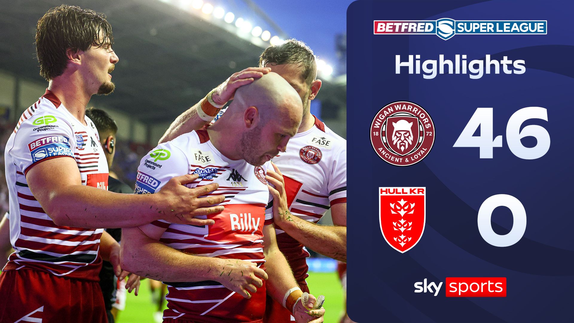 Wigan thrash Hull KR to go top of the table