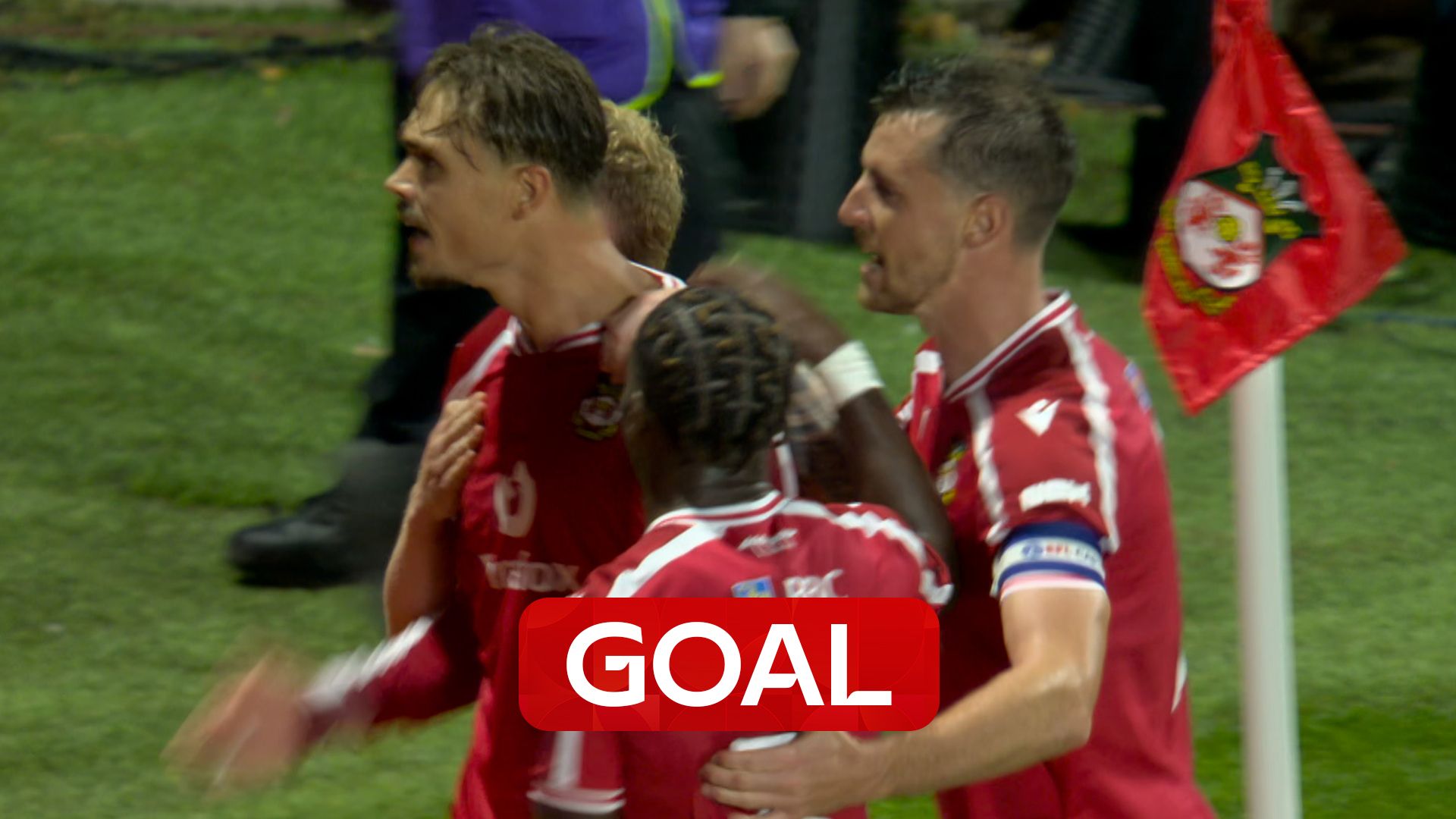 Doyle converts fabulous cross to equalise for Wrexham 