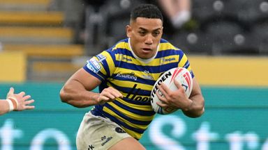 Warrington's Albert Hopoate in action