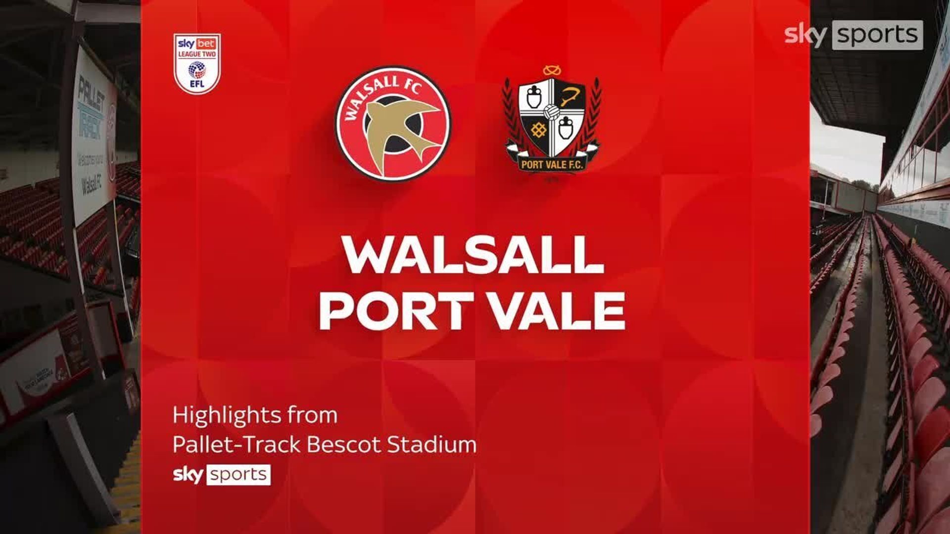 Walsall 2-0 Port Vale