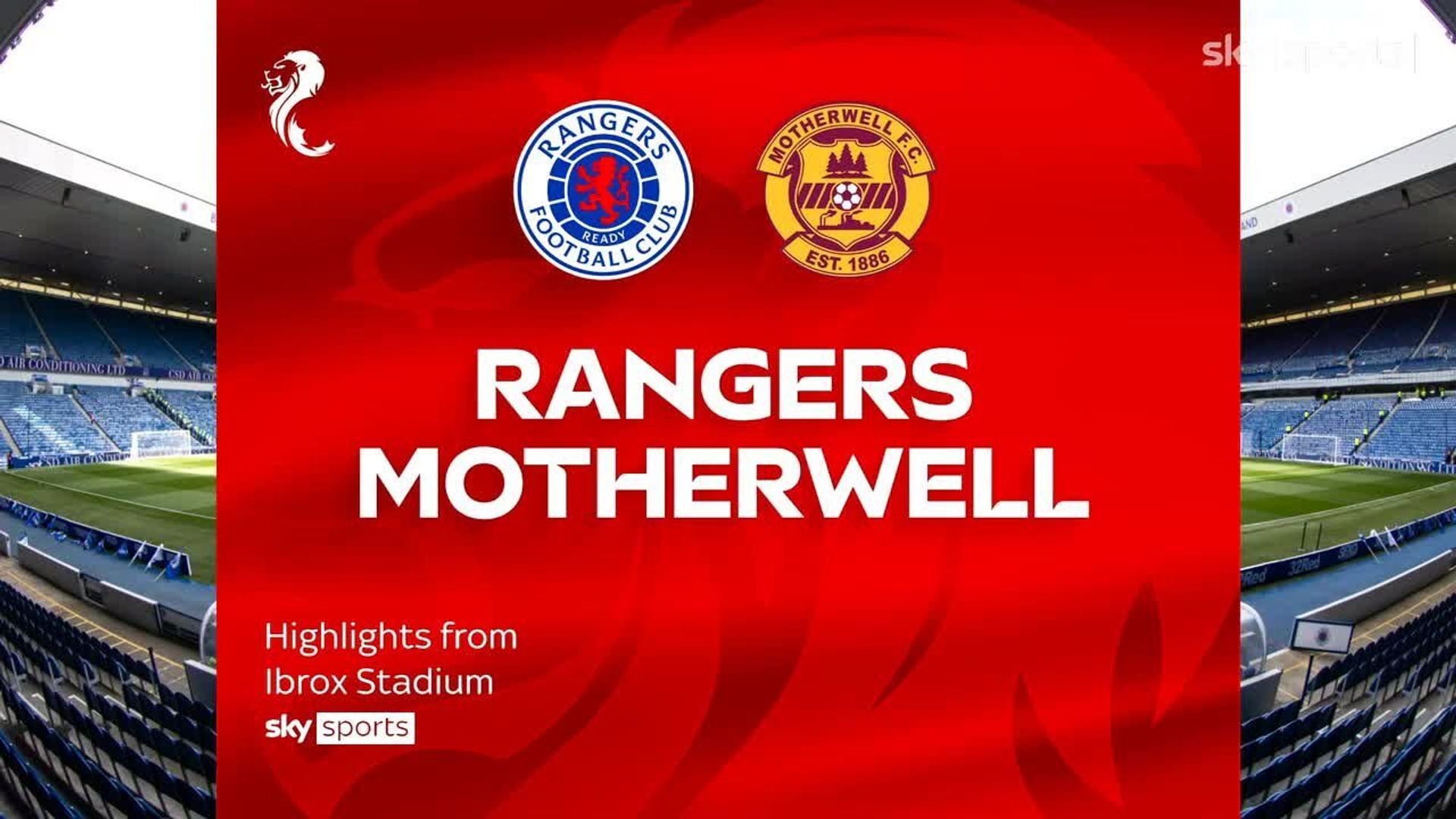 Rangers 1-0 Motherwell