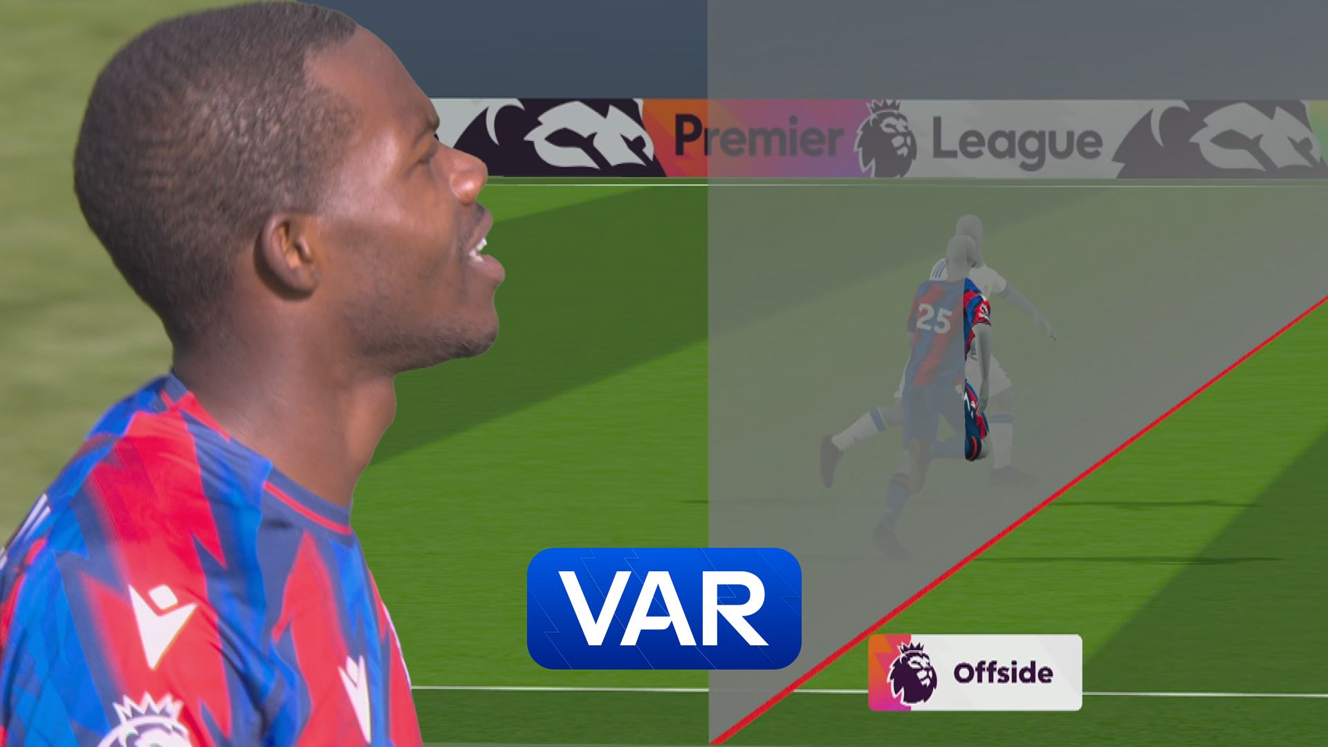 Palace go close but Mitchell's goal is ruled out!
