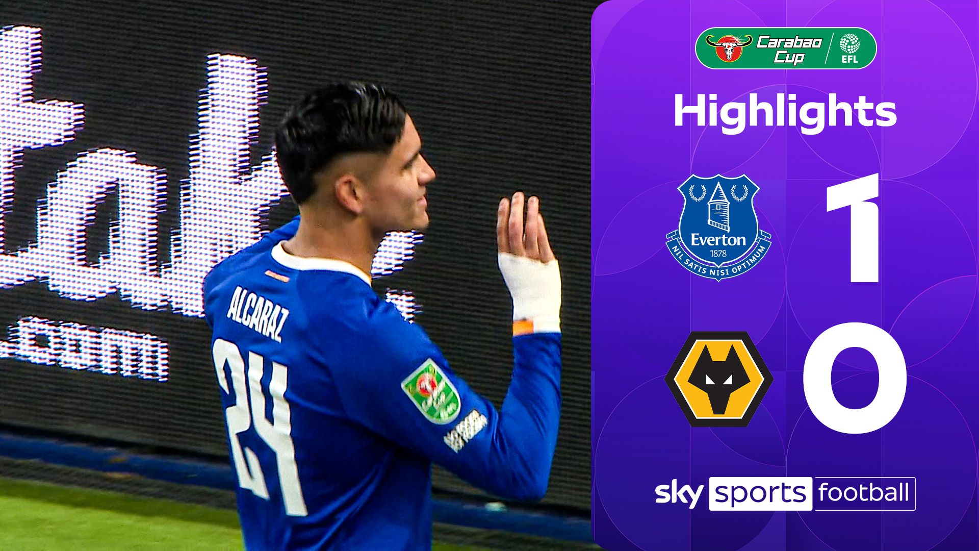 Alcaraz strikes late to edge Everton past Wolves