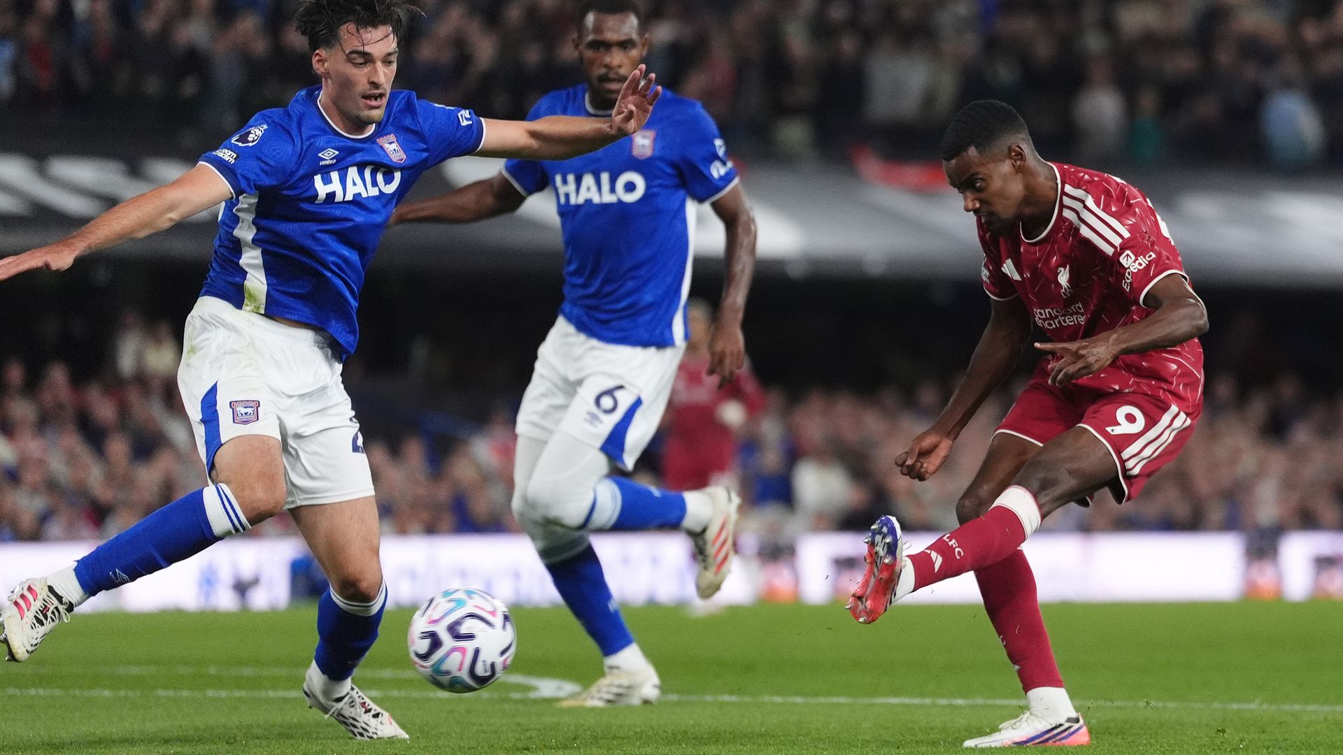 Isak at the double inside NINE minutes vs Ipswich LIVE on Sky!