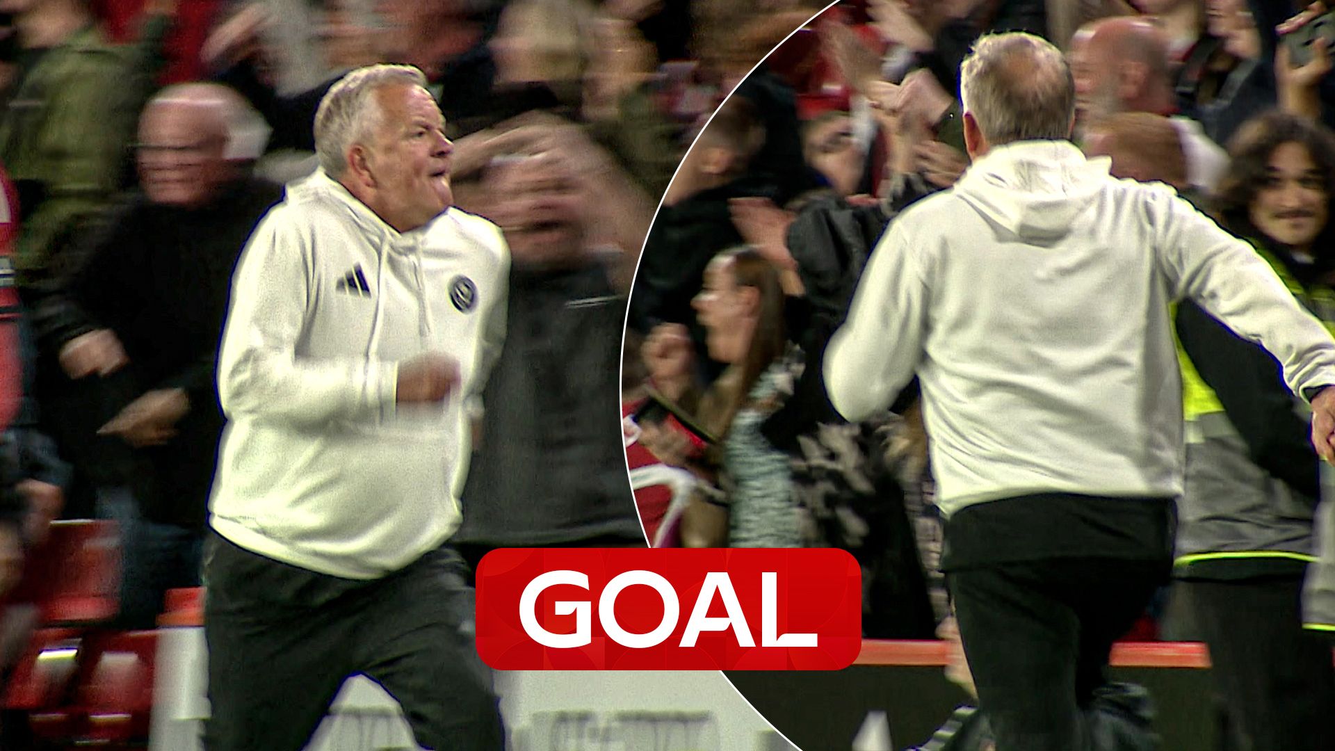 Wilder or Mourinho?! Blades boss runs down touchline after late winner!