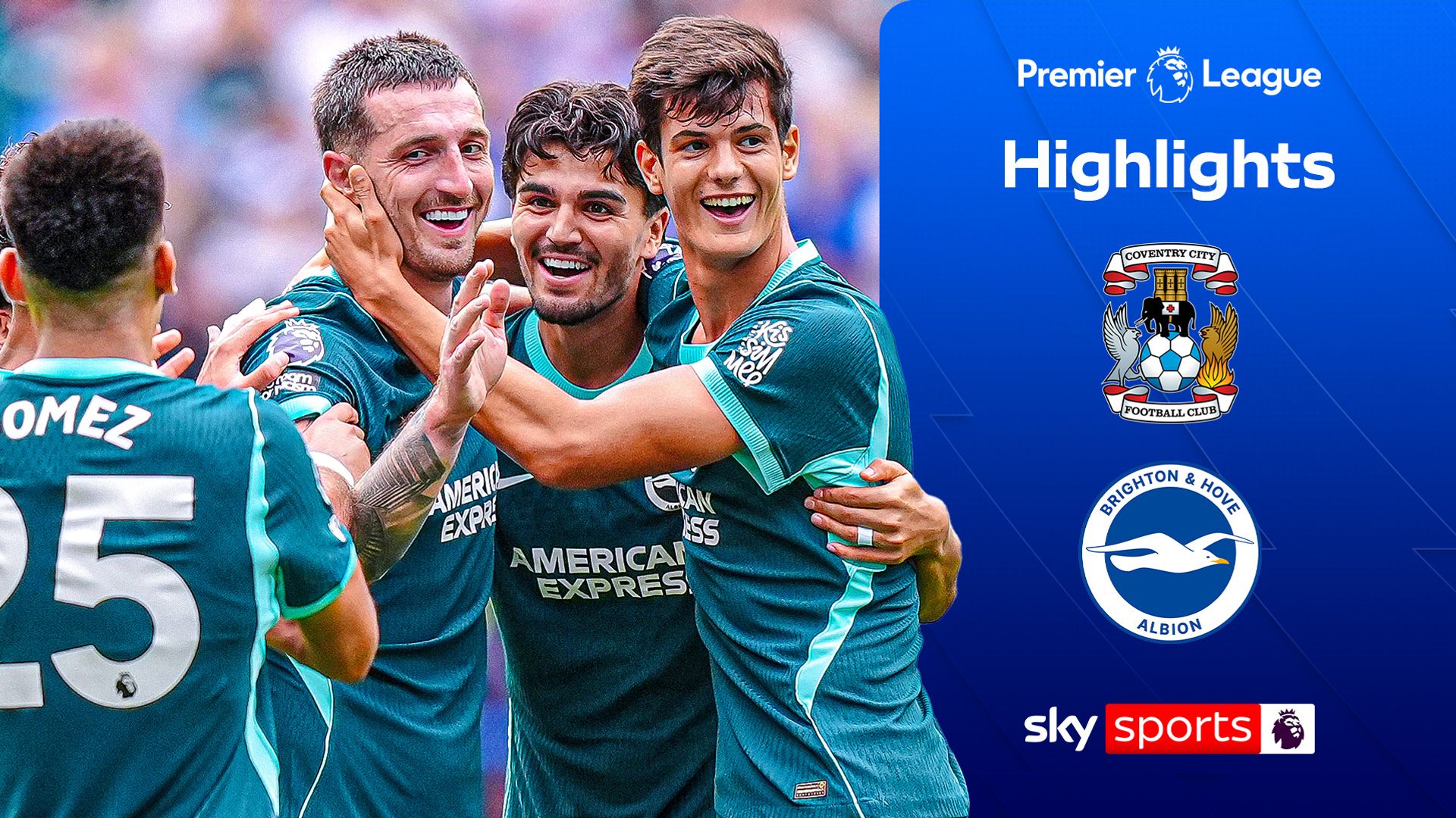 Brighton score five to see off meagre 10-man Coventry