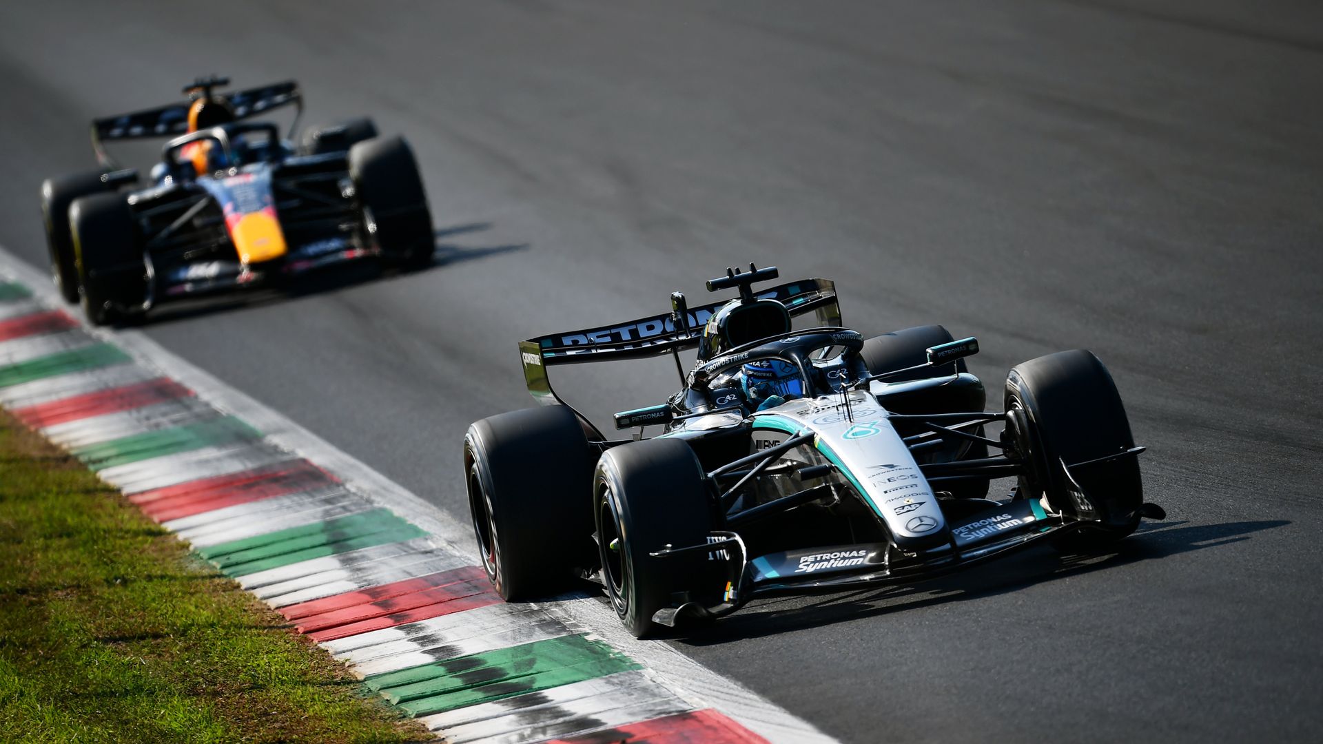 Italian GP: Antonelli leads Russell, Verstappen in thrilling lead battle