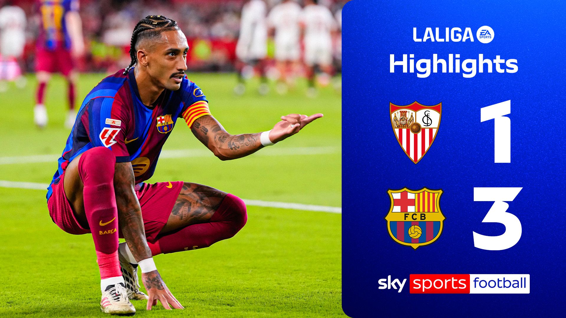 Raphinha hat-trick rockets Barca six points clear at top of LaLiga!