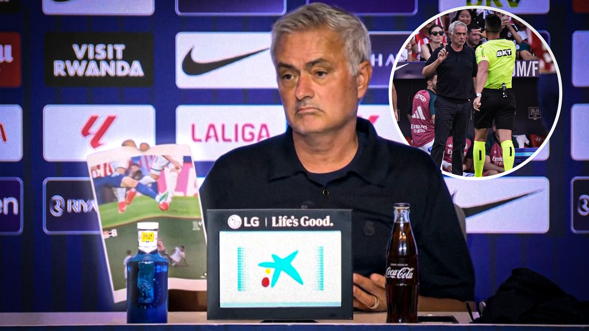 'Two clear red cards' - Mourinho criticises refereeing vs Atletico with printouts!