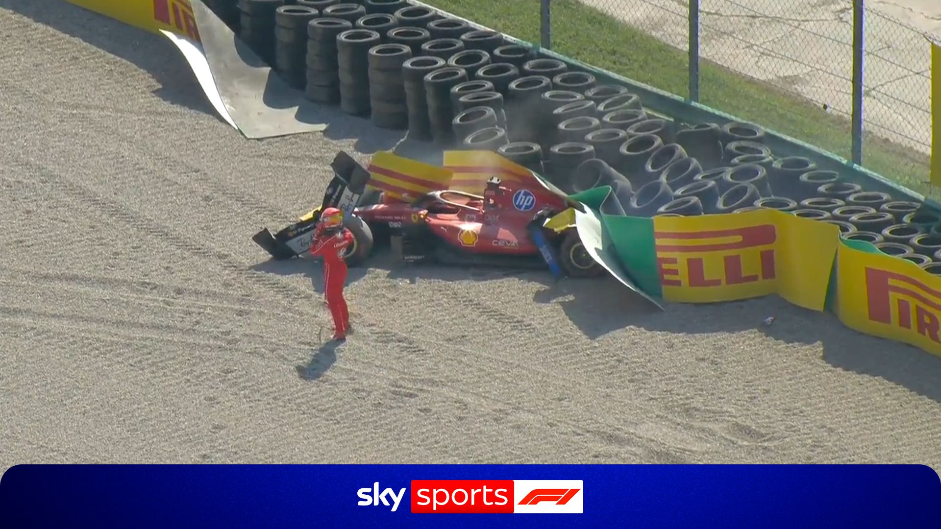 Leclerc CRASHES OUT of the Italian GP!