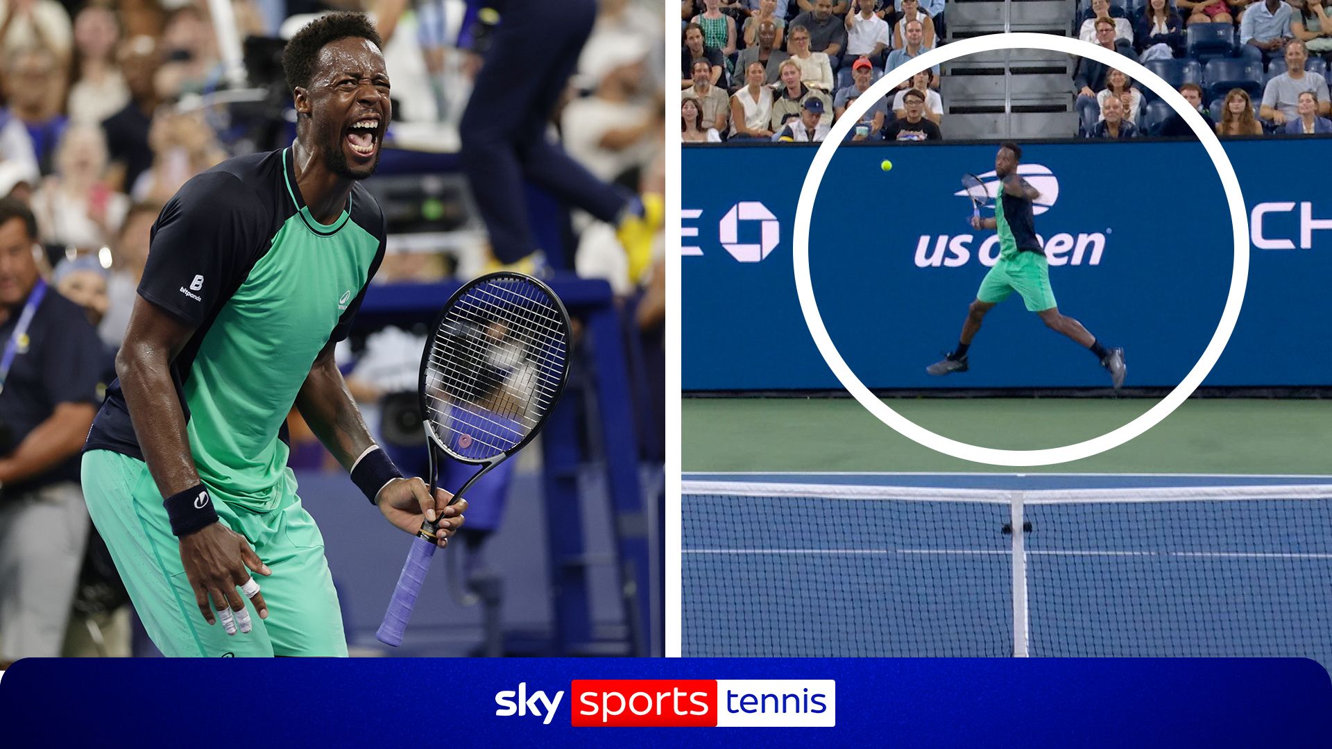 'You can't teach that!' | Monfils pulls off incredible jumping forehand