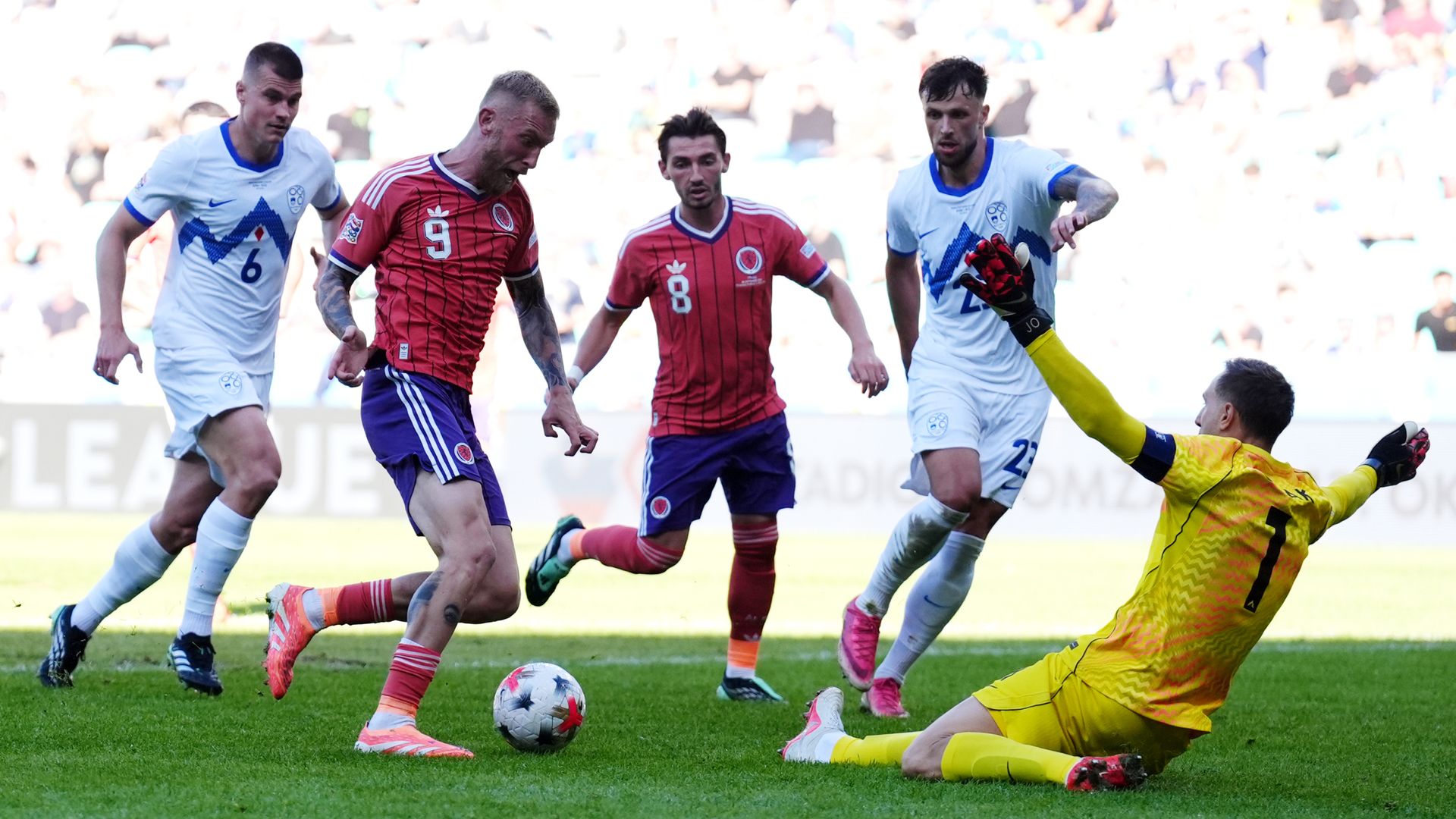 Hickey heads wide as Pocognoli's Scotland game chase opener vs Slovenia LIVE!