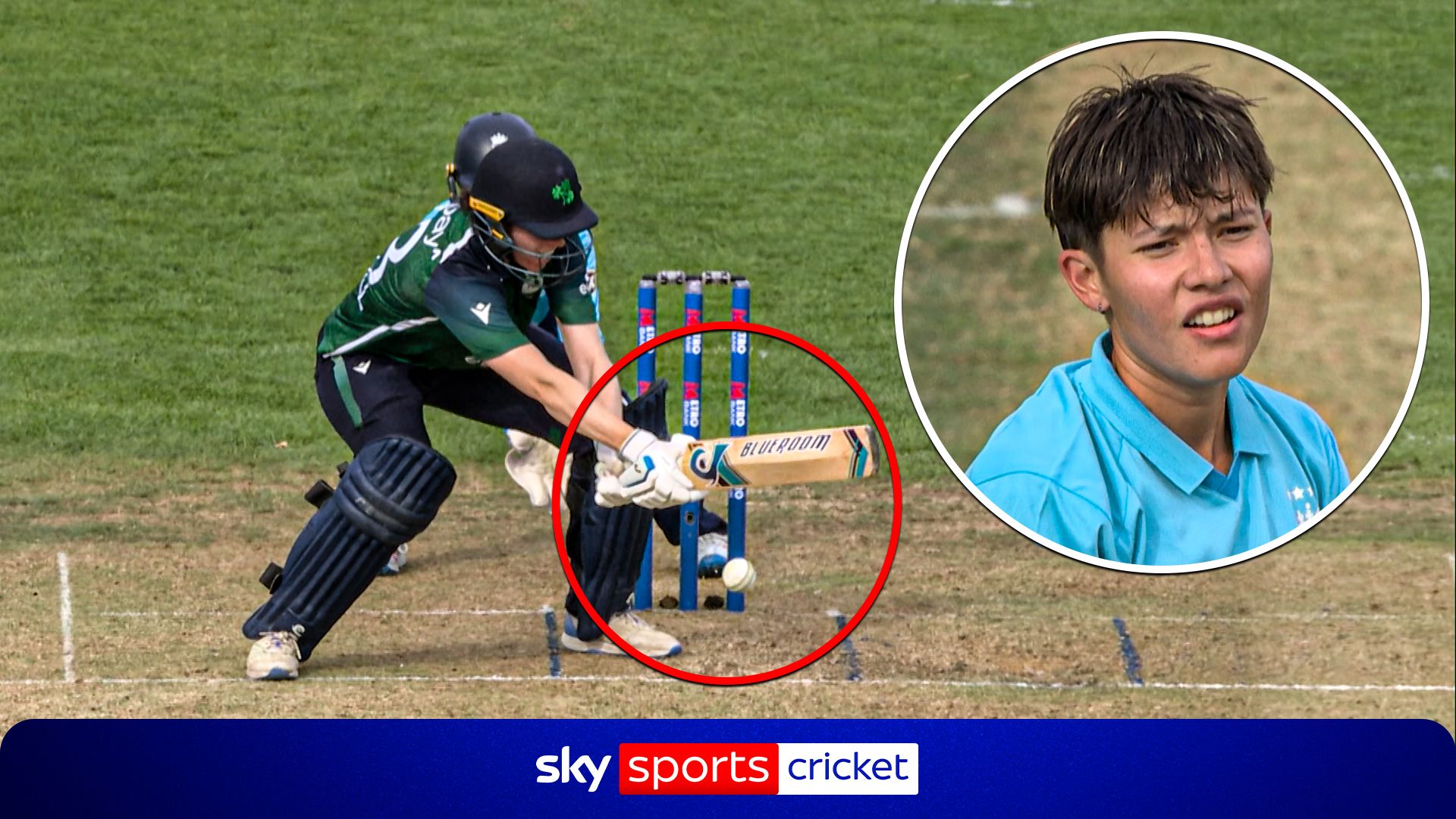 How's this not a wicket?! Bizarre moment ball hits stump but runs away for four