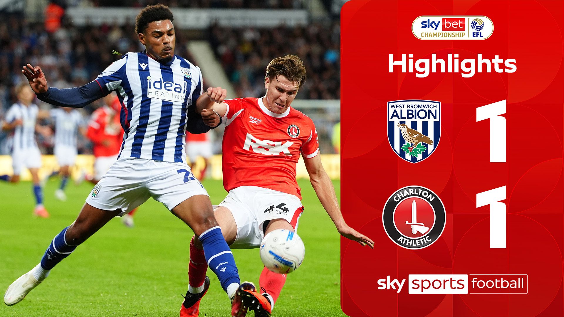 Charlton continue unbeaten start with draw against West Brom