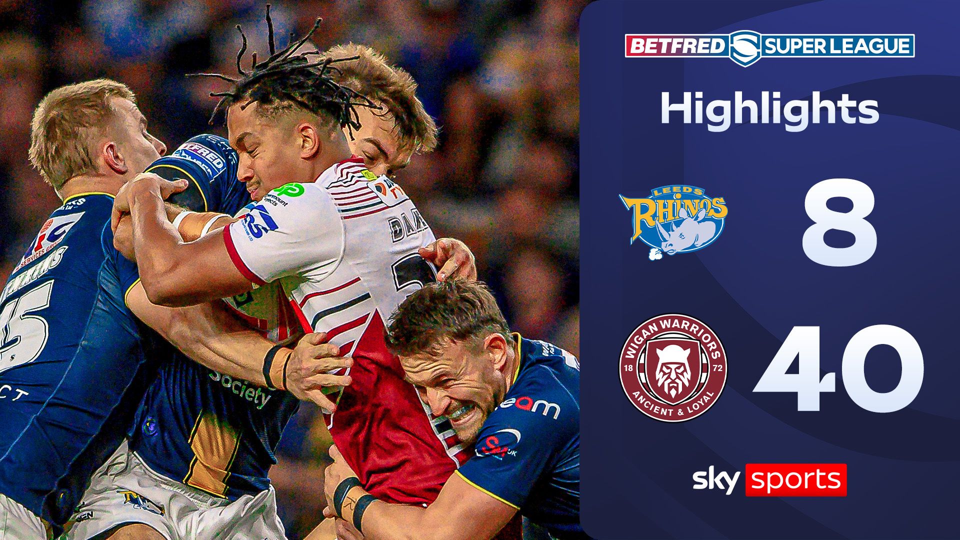 Highlights: Wigan thrash Leeds to take control of Shield race