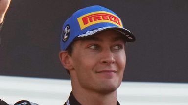 Mercedes driver George Russell (AP Photo/Luca Bruno)
